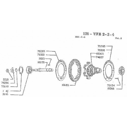 Ingranaggio multiplo Piaggio Vespa...