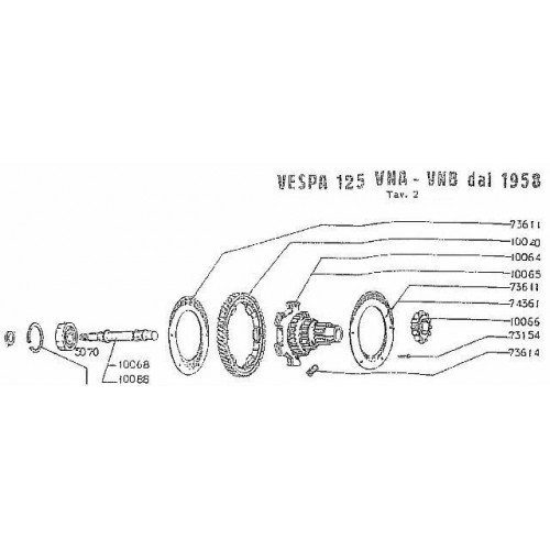 Ingranaggio multiplo Piaggio Vespa...