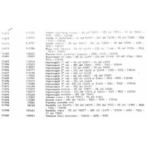 Ingranaggio prima marcia Vespa 50 del...