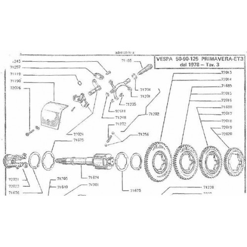 Ingranaggio prima marcia Vespa 50 del...