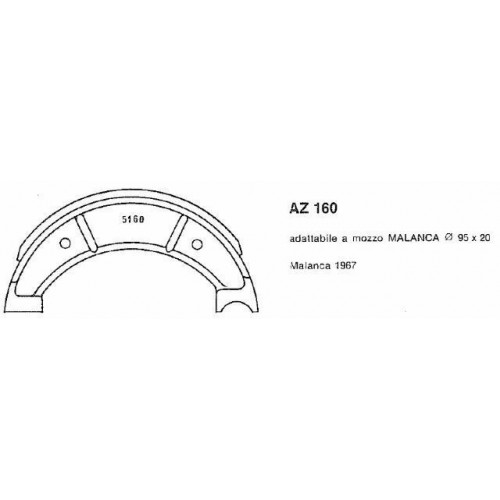 Ceppi freno AZ 160 da 95 x 20