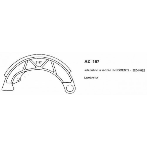 Ceppi freno AZ 167 da 150 x 25