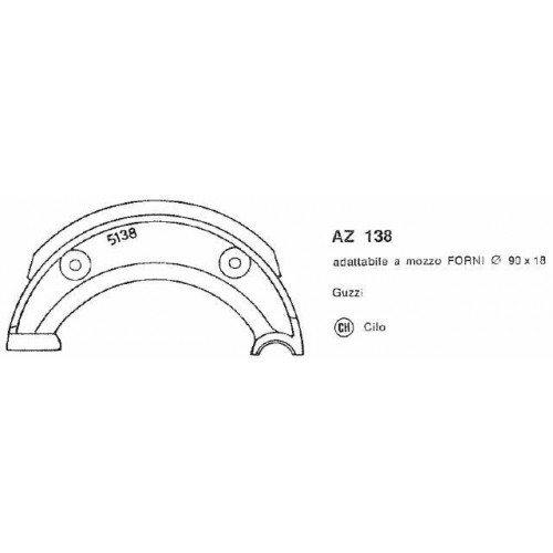 Ceppi freno AZ 138 da 90 x 18