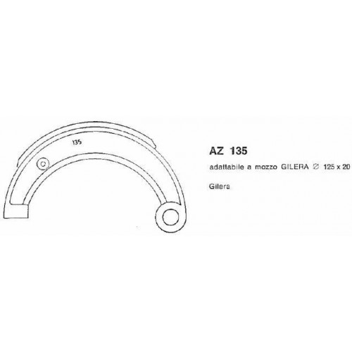 Coppia ceppi freno AZ 135 da 125 x 20