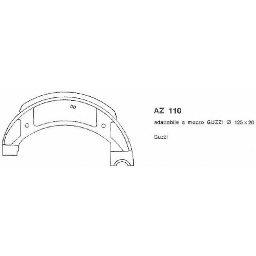 Coppia ceppi freno AZ 110 da 125 x 20