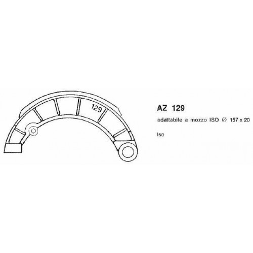 Coppia ceppi freno da 157 x 20 - AZ 129