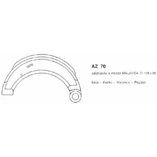 Ceppi freno AZ 70 da 115 x 20