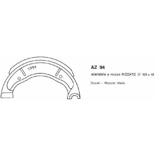 Ceppi freno AZ 94 da 105 x 18
