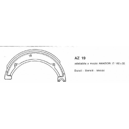 Coppia ceppi freno AZ 19 da 182 x 35