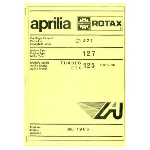 Catalogo ricambi motore Aprilia ETX...