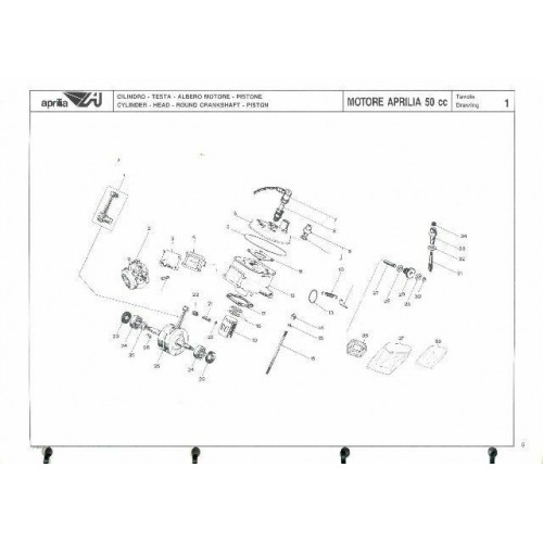 Catalogo ricambi motore Aprilia 50