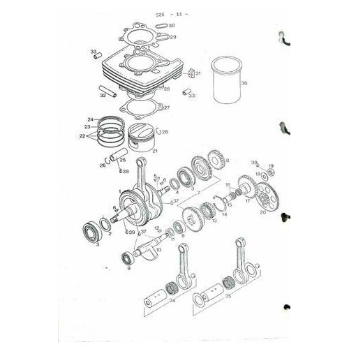Catalogo ricambi motore Aprilia 348 E