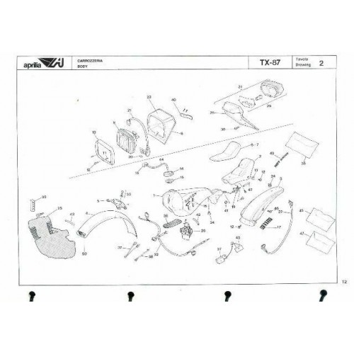 Catalogo ricambi telaio Aprilia TX...