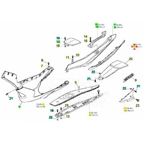 Fianchetto inferiore sinistro Gilera...
