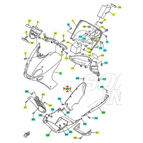 Fianco laterale inferiore destro...