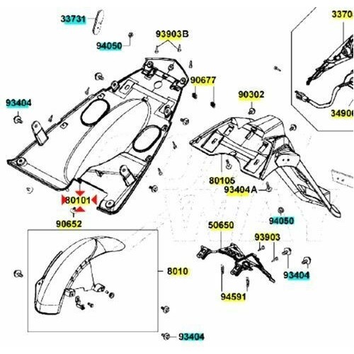 Paraspruzzi posteriore Kymco Agility...