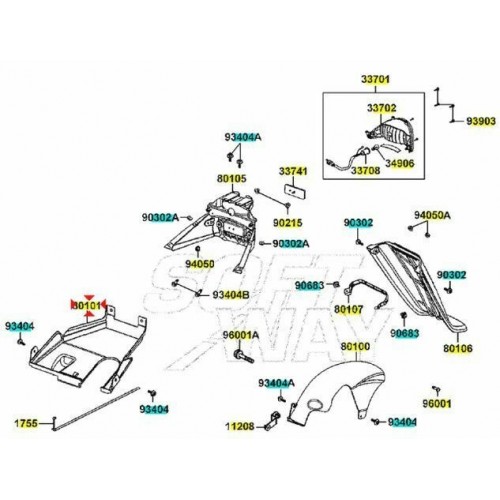 Protezione sotto sella Kymco Agility...