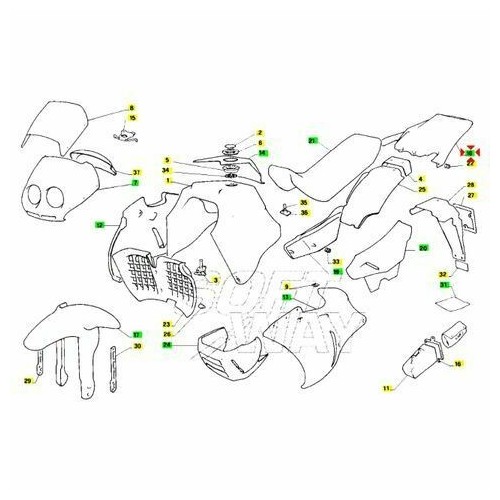 Parafango posteriore Aprilia Pegaso...