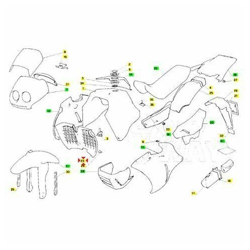 Rete copriradiatore Aprilia Pegaso...