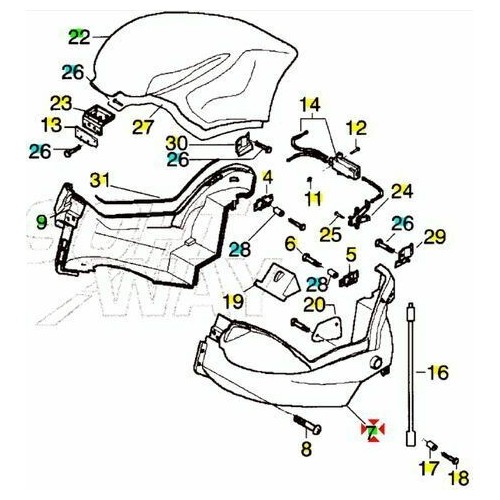 Vano portacasco sinistro Gilera DNA