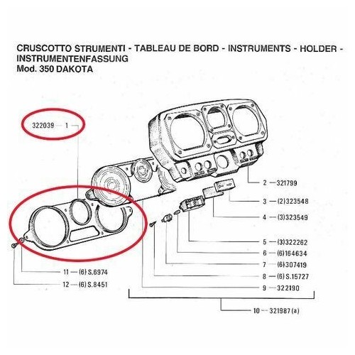Profilo portastrumenti Gilera NGR 250...