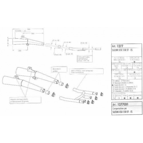 Marmitta Sito sinistra Suzuki GSX 550...