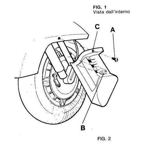 Copri ammortizzatore bianco Vespa PX...