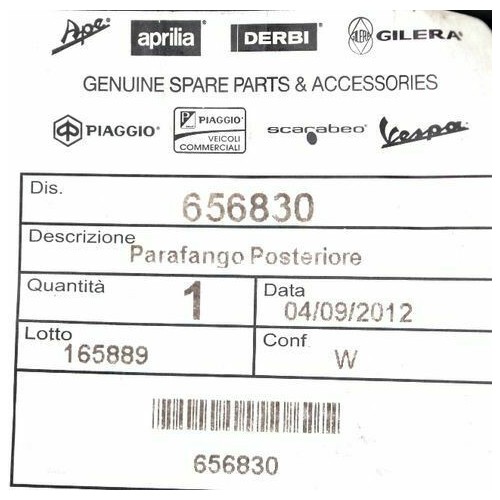 Parafango posteriore Piaggio Beverly...