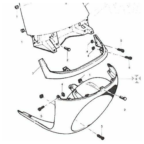 Puntone spoiler sottopedana Piaggio...