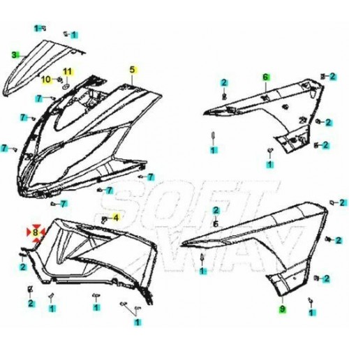Copertura parafango anteriore Keeway...