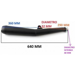 Marmitta moto diametro 40 2