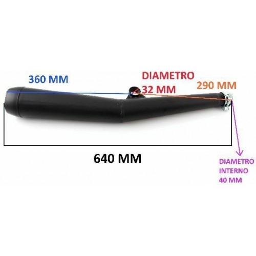 Marmitta moto diametro 40