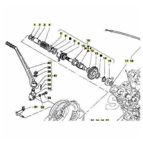 Albero messa in moto Gilera R e RC...