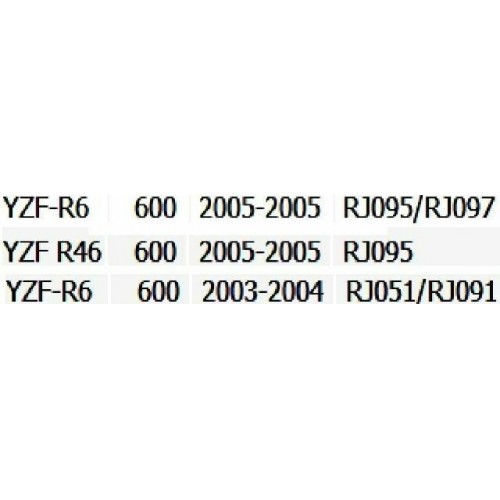 Portatarga Yamaha R6 600 dal 2003 RJ...