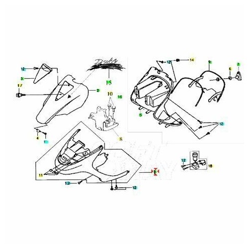 Puntale anteriore Sym Superduke -...