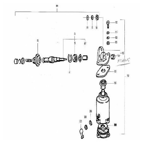 Flangia motorino avviamento Vespa PX