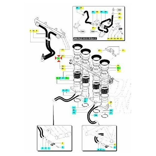 Corpo farfallato MV Agusta Brutale A5494