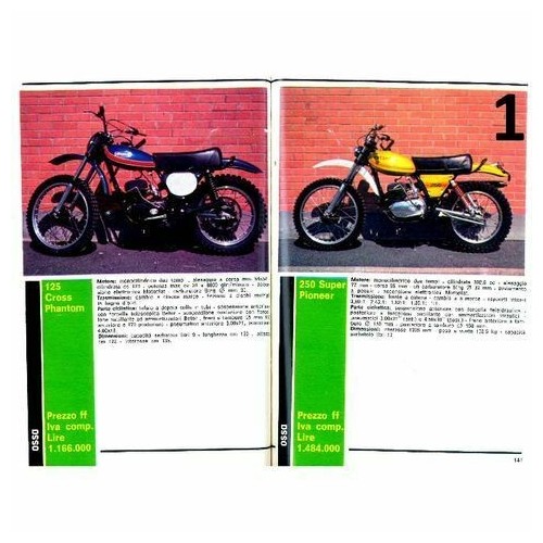 Catalogo con tutte le moto Cross anno...