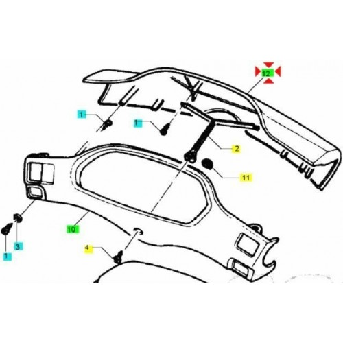Coprimanubrio anteriore Piaggio Sfera