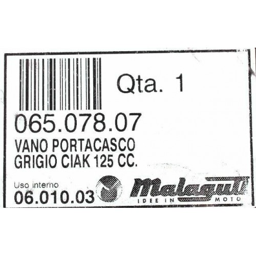 Vano portacasco Malaguti Ciak