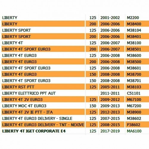 Ammortizzatore posteriore Liberty dal...