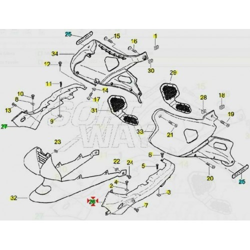 Fiancata posteriore sinistra Gilera...