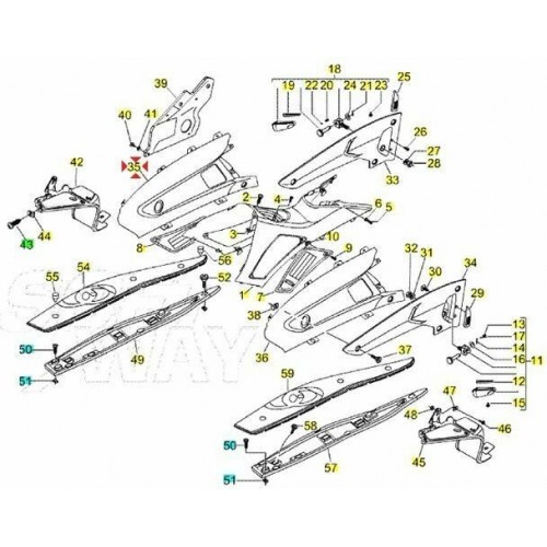 Fianchetto laterale destro Gilera...