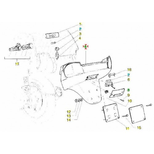 Parafango posteriore Piaggio Hexagon