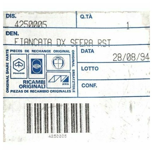 Fiancata sinistra e destra Piaggio...