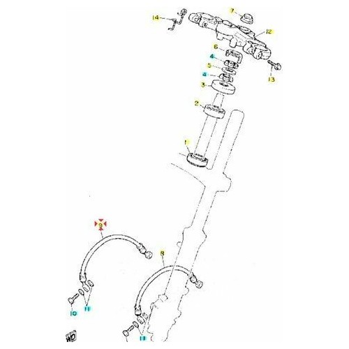 Tubo freno anteriore destro per...