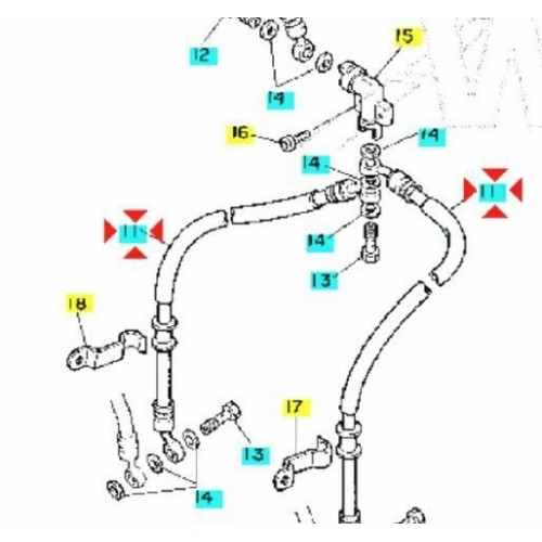 Tubo freno inferiore Yamaha FJ 1200