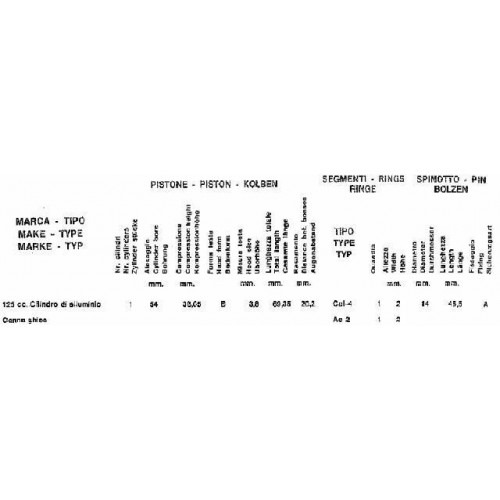 Pistone Beta Motor 125 Asso 3837