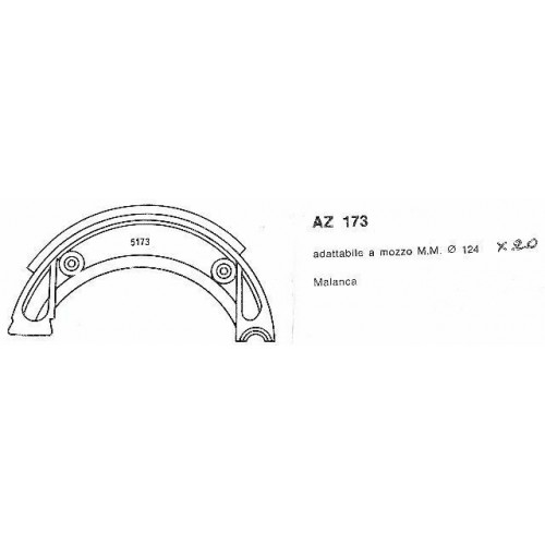 Ceppi freno Forma AZ 173 da 124 X 20