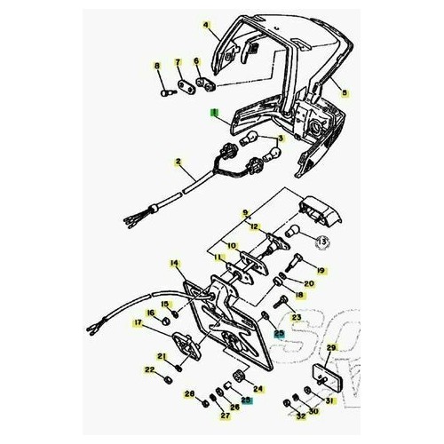 Fanale posteriore Yamaha XZ 550...